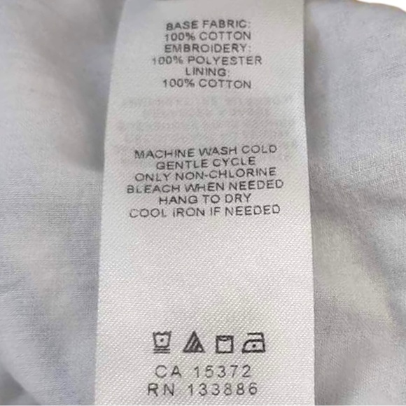 Joe Fresh Cotton Floral Embroidered Blue & White Shorts - Picture 12 of 12